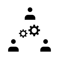 Teamwork management icon. business elements icon on white background. vector illustration on white background