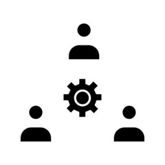 Teamwork management icon. business elements icon on white background. vector illustration on white background