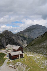 The view from Lamsenjochhütte in Karwendel Mountains