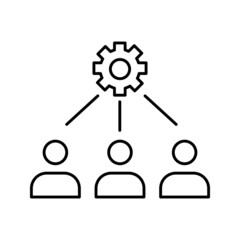 Teamwork management icon. business elements icon on white background. vector illustration on white background