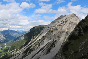 Fototapeta premium A typical mountain view in the Austrian Alps in summer