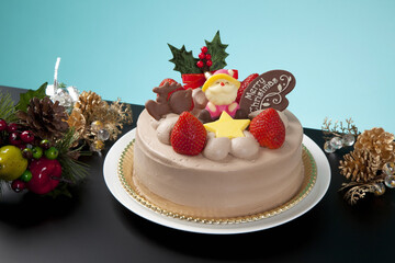クリスマス生チョコケーキ