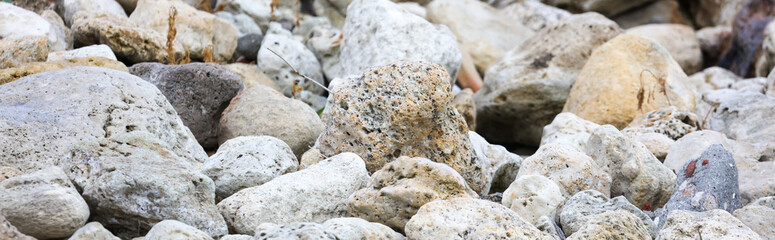 Stone ruins from old walls as an abstract background.