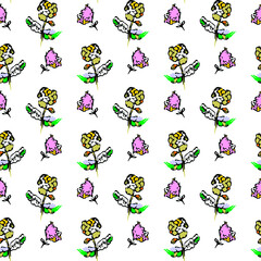 seamless pattern with flowers
