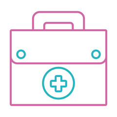 first aid box icon, line style