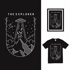 The Explorer High Line Art T shirt Design © RIZAL