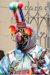 Fototapeta na wymiar Traditional andean mask called 