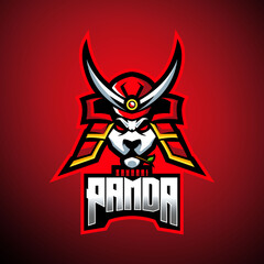 Samurai Panda Mascot Logo