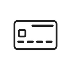 Obraz premium Credit card vector icon simple flat convenient money spending concept isolated on white background