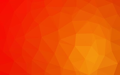 Light Red, Yellow vector polygonal background.