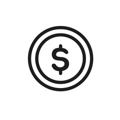 Money icon simple design Isolated on white background.