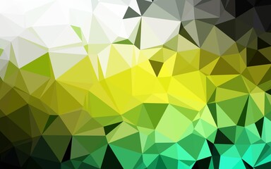 Light Green, Yellow vector low poly cover.