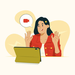 Video call concept illustration