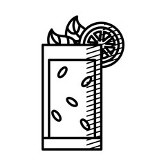 cold tea drink icon, line style