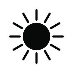 line Sun Icon for Brightness