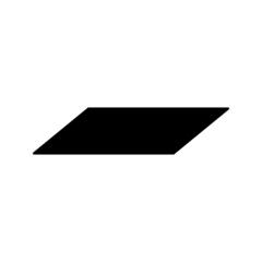 parallelogram shape illustration vector graphic. basic shape perfect for preschool learning for children and good for mathematics