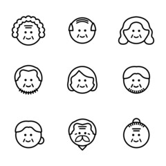 Senior Vector Icon Set