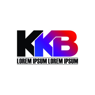 KKB letter monogram logo design vector