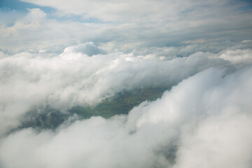 Clouds over the Kenya savannah, 51 miles est of Nairobi, Kenya, Africa.