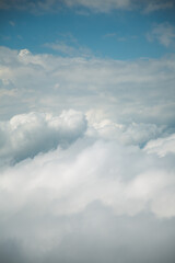 Fototapeta na wymiar Clouds over the Kenya savannah, 52 miles est of Nairobi, Kenya, Africa.