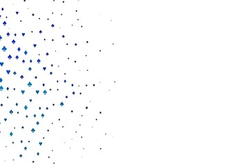 Light Blue, Green vector background with cards signs.