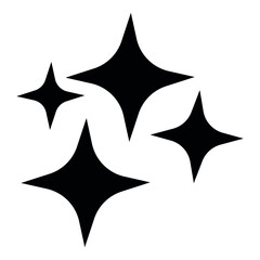 Shine icon, Clean star icon on white background