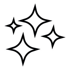 Shine icon, Clean star icon on white background