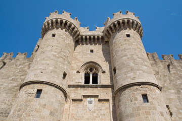 Fototapeta na wymiar Palace of the Grand Master of the Knights of Rhodes. Rhodes, Greece.