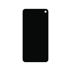 Mobile phone with blank screen. Flat style. vector illustration