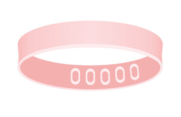 Pink  bracelet blank. vector illustration