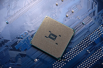 Circuit board. Technology background. Central Computer Processors CPU concept. Motherboard digital...