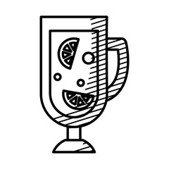 herbal tea drink icon, line style