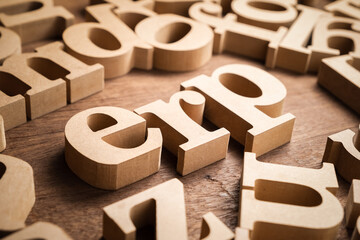 ERP Wood Letters (Enterprise Resource Planning)