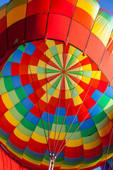 Obraz premium Colorful hot air balloon interior.
