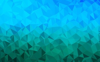 Light Blue, Green vector abstract mosaic background.