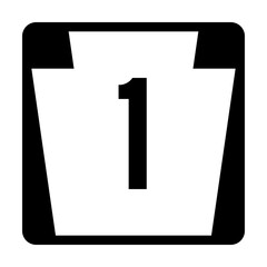 Pensylvania state route 1 sign 