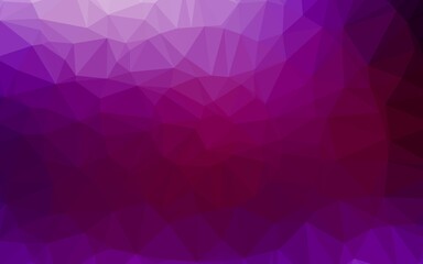 Obraz premium Dark Purple vector polygon abstract layout.