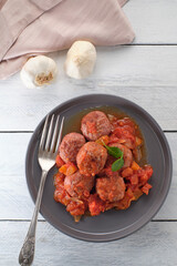 Meatballs with tomato sauce