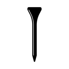 Golf tee for teeing off in vector