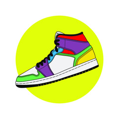Fashion sneaker flat illustration