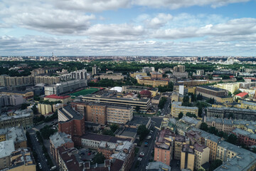 Aerial Townscape of Saint Petersburg City. Petrogradsky District