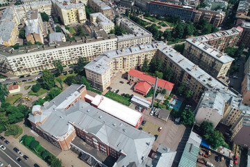 Aerial Townscape of Saint Petersburg City. Petrogradsky District