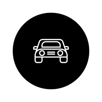 Car icon in simple style. editable. Vector illustration on white background