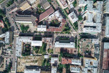 Fototapeta premium Aerial Townscape of Saint Petersburg City. Petrogradsky District