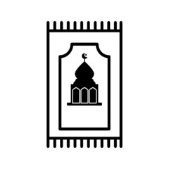 Prayer rug icon.Traditional Islamic Background