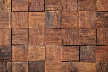 wood texture of wall panel or table. mosaic from old boards