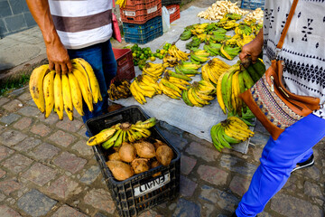 fruits and vegetables on market