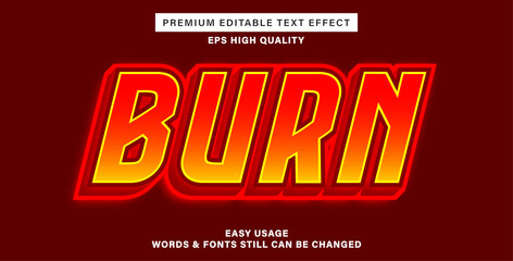 Text effect style burn