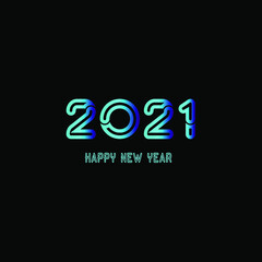 Fototapeta na wymiar 2021 letter icon design on black background. Creative letter 2021/2021 logo design. 2021 initials Logo design