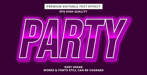 Text effect style party